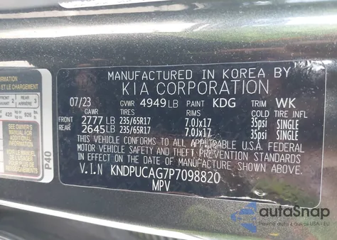 2023 Kia Sportage Hybrid Lx from USA, damaged, VIN KNDPUCAG7P7098820